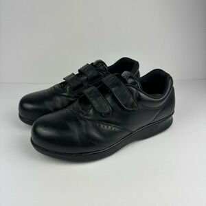 SAS VTO Shoes Comfort Double Strap Diabetic Orthopedic Black Women Size 6 1/2 W